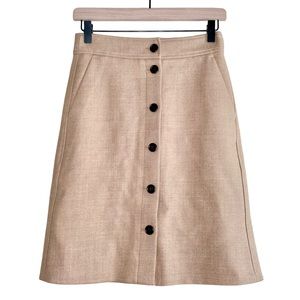 J. Crew Wool Button Skirt